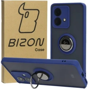 Kup Etui z uchwytem na palec Bizon Case Hybrid Ring do Motorola Edge 40 Neo przydymione z granatową ramką - BIZ3943 - {ean13} - Sklep Home Screen