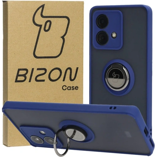 Kup Pouzdro s prstovým úchytem Bizon Case Hybrid Ring pro Motorola Edge 40 Neo kouřové s modrým rámem - BIZ3943 - {ean13} - Sklep Home Screen