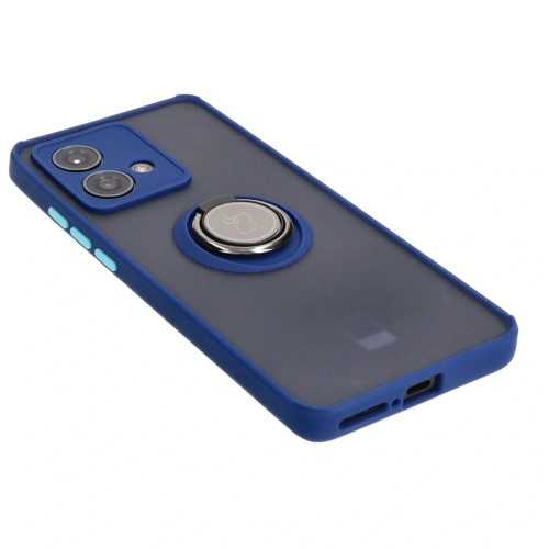 Kup Pouzdro s prstovým úchytem Bizon Case Hybrid Ring pro Motorola Edge 40 Neo kouřové s modrým rámem - BIZ3943 - {ean13} - Sklep Home Screen