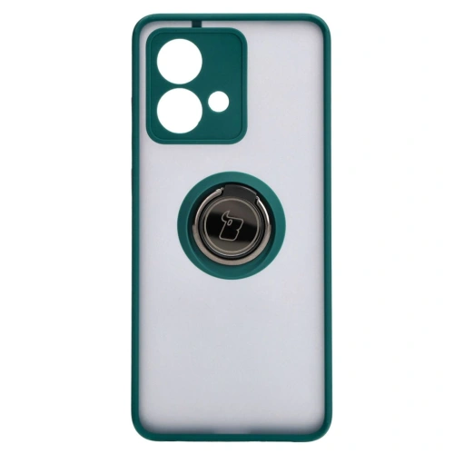 Kup Etui s úchopem na prst Bizon Case Hybrid Ring pro Motorola Edge 40 Neo kouřové s tmavě zeleným rámem - BIZ3944 - {ean13} - Sklep Home Screen