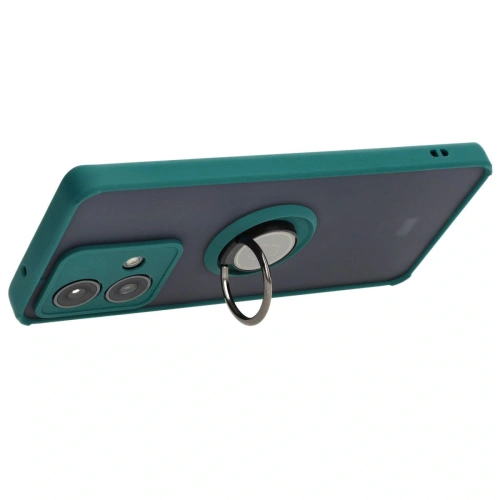 Kup Etui s úchopem na prst Bizon Case Hybrid Ring pro Motorola Edge 40 Neo kouřové s tmavě zeleným rámem - BIZ3944 - {ean13} - Sklep Home Screen