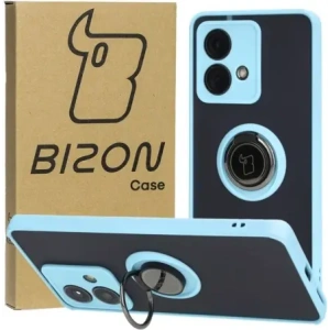 Kup Etui s úchytem na prst Bizon Case Hybrid Ring pro Motorola Edge 40 Neo kouřové s světle modrým rámečkem - BIZ3945 - {ean13} - Sklep Home Screen