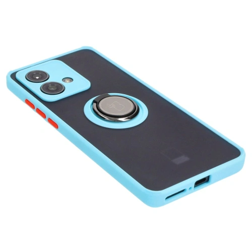 Kup Bizon Case Hybrid Ring Motorola Edge 40 Neo fumuriu cu un cadru albastru deschis - BIZ3945 - {ean13} - Sklep Home Screen