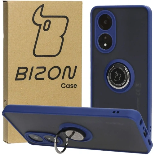 Kup Bizon Case Hybrid Gyűrű Oppo A58 4G füstös színben, sötétkék kerettel - BIZ3959 - {ean13} - Sklep Home Screen
