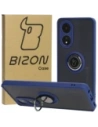 Bizon Case Hybrid Gyűrű Oppo A58 4G füstös színben, sötétkék kerettel