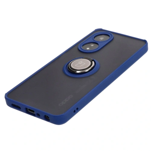 Kup Bizon Case Hybrid Gyűrű Oppo A58 4G füstös színben, sötétkék kerettel - BIZ3959 - {ean13} - Sklep Home Screen