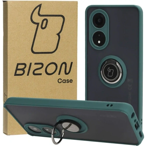 Kup Pouzdro s prstenem na prst Bizon Case Hybrid Ring pro Oppo A58 4G kouřové s tmavozeleným rámem - BIZ3960 - {ean13} - Sklep Home Screen