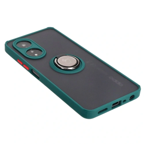 Kup Pouzdro s prstenem na prst Bizon Case Hybrid Ring pro Oppo A58 4G kouřové s tmavozeleným rámem - BIZ3960 - {ean13} - Sklep Home Screen