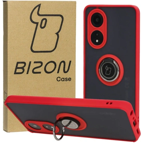 Buy Bizon Case Hybrid Ring Oppo A58 4G smoky with a red frame - BIZ3961 - {ean13} - Home Screen Store Europe
