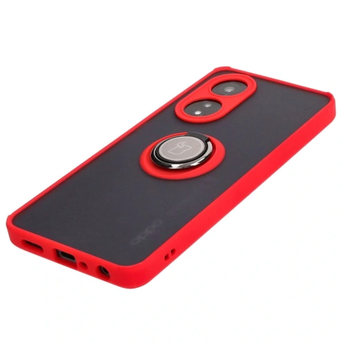 Kup Bizon Case Hybrid Gyűrű Oppo A58 4G füstös piros kerettel - BIZ3961 - {ean13} - Sklep Home Screen