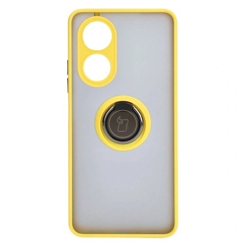 Kup Etui z uchwytem na palec Bizon Case Hybrid Ring do Oppo A58 4G przydymione z żółtą ramką - BIZ3963 - {ean13} - Sklep Home Screen