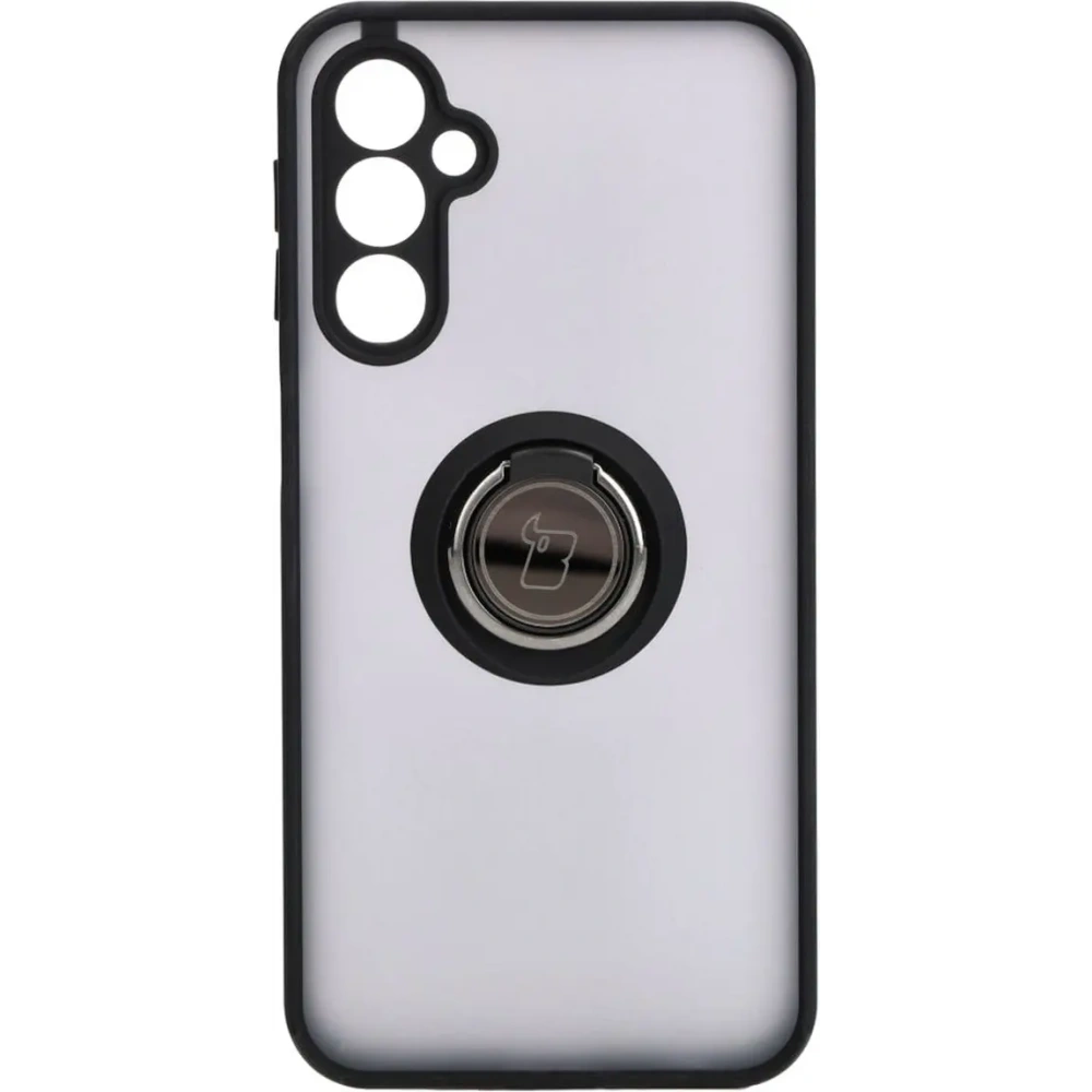 Etui z uchwytem na palec Bizon Case Hybrid Ring do Samsung Galaxy M34 5G przydymione z czarną ramką