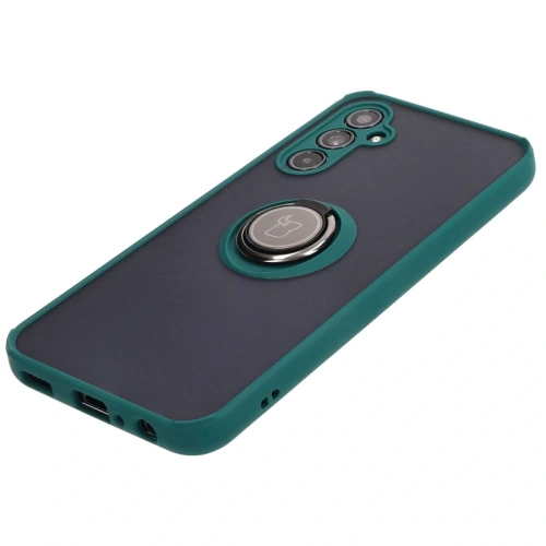 Kup Bizon Case Hybrid Ring Samsung Galaxy M34 5G fumurie cu un cadru verde închis - BIZ3976 - {ean13} - Sklep Home Screen