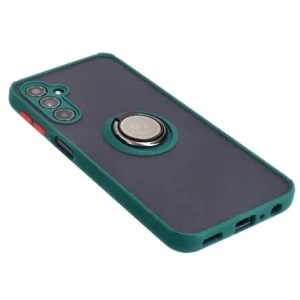 Kup Etui z uchwytem na palec Bizon Case Hybrid Ring do Samsung Galaxy M34 5G przydymione z ciemnozieloną ramką - BIZ3976 - {ean13} - Sklep Home Screen