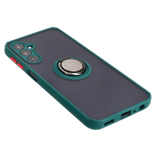 Kup Bizon Case Hybrid Ring Samsung Galaxy M34 5G fumurie cu un cadru verde închis - BIZ3976 - {ean13} - Sklep Home Screen