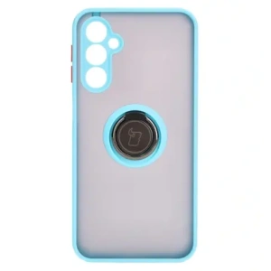 Kup Etui z uchwytem na palec Bizon Case Hybrid Ring do Samsung Galaxy M34 5G przydymione z jasnoniebieską ramką - BIZ3977 - {ean13} - Sklep Home Screen
