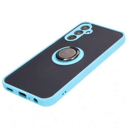 Buy Bizon Case Hybrid Ring Samsung Galaxy M34 5G smoky with a light blue frame - BIZ3977 - {ean13} - Home Screen Store Europe