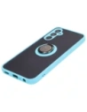 Kup Etui z uchwytem na palec Bizon Case Hybrid Ring do Samsung Galaxy M34 5G przydymione z jasnoniebieską ramką - BIZ3977 - {ean13} - Sklep Home Screen