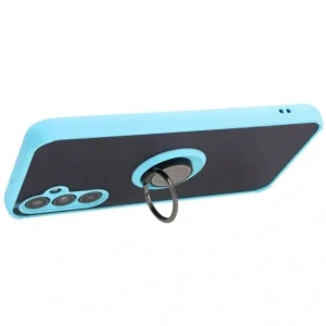 Bizon Case Hybrid Ring Samsung Galaxy M34 5G smoky with a light blue frame
