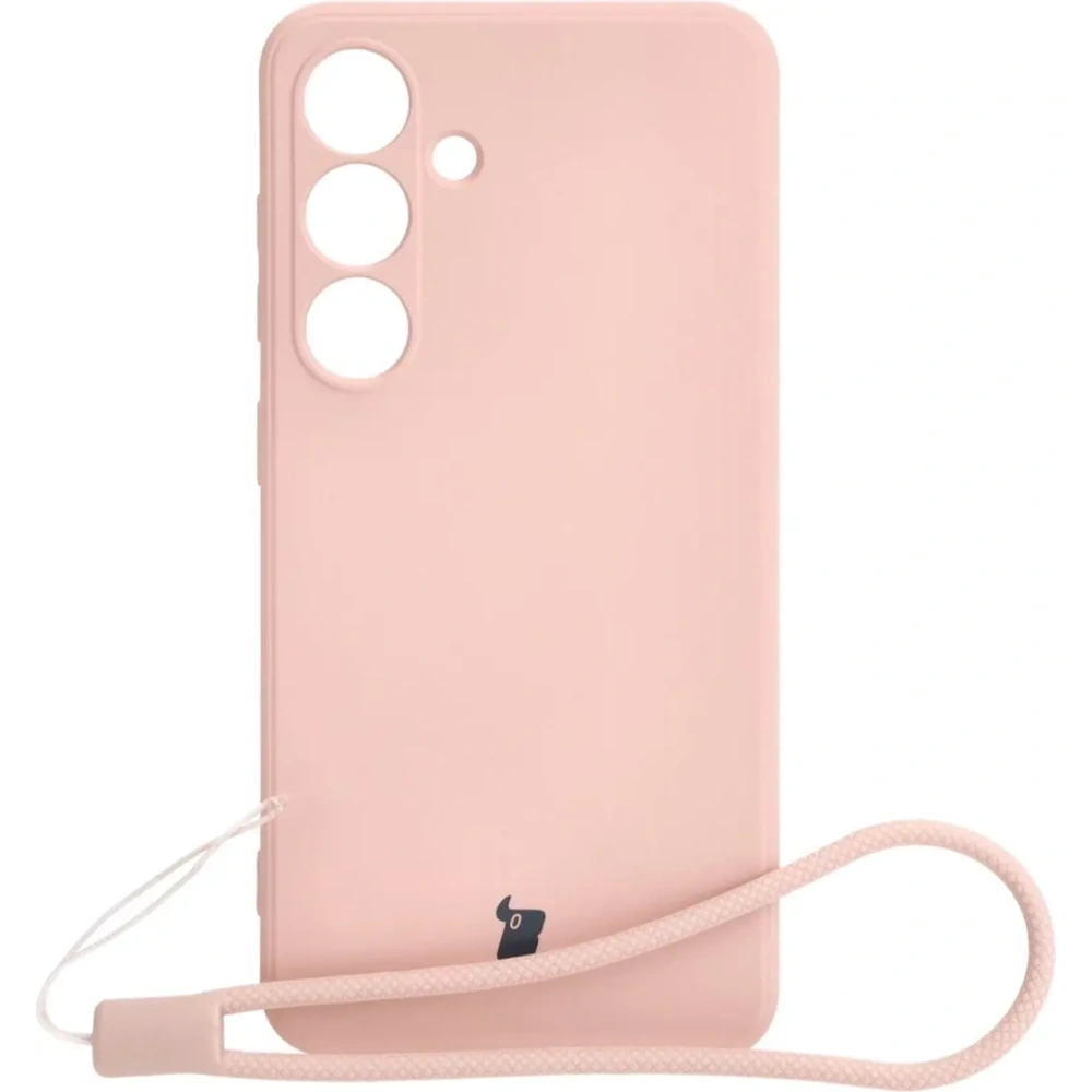 Etui Bizon Case Silicone Sq do Samsung Galaxy S24 jasnoróżowe