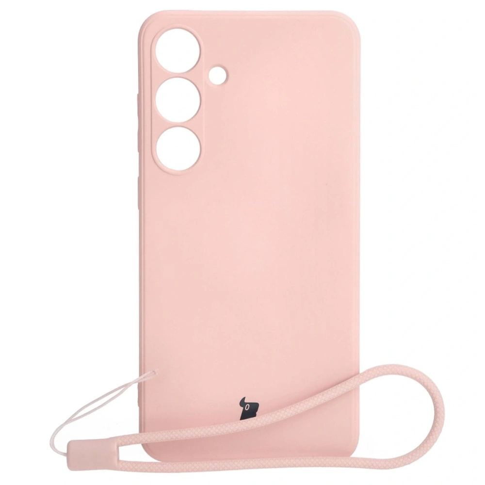 Etui Bizon Case Silicone Sq do Samsung Galaxy S24 Plus jasnoróżowe