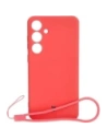Etui Bizon Case Silicone Sq do Samsung Galaxy S24 Plus brudny róż