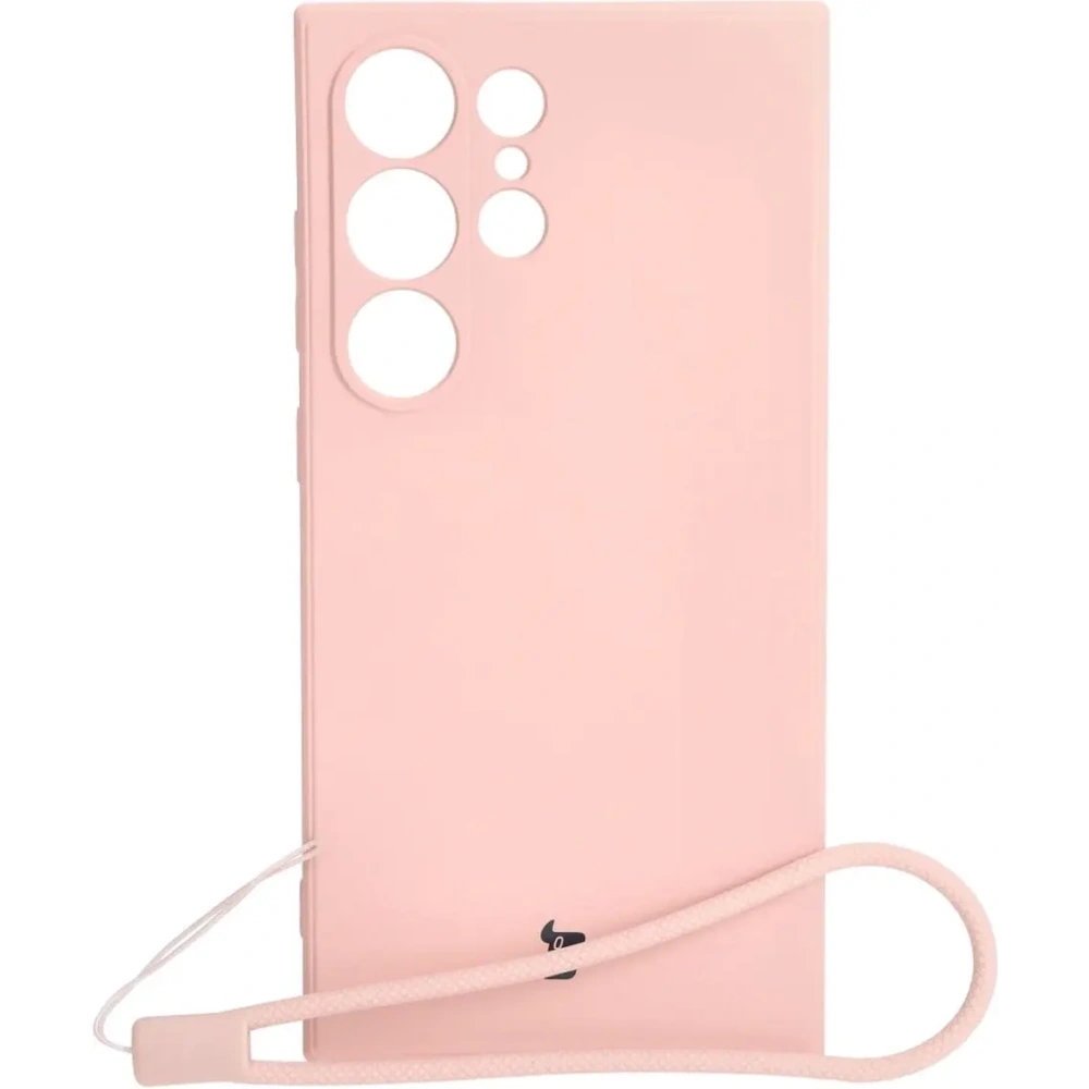 Etui Bizon Case Silicone Sq do Samsung Galaxy S24 Ultra jasnoróżowe