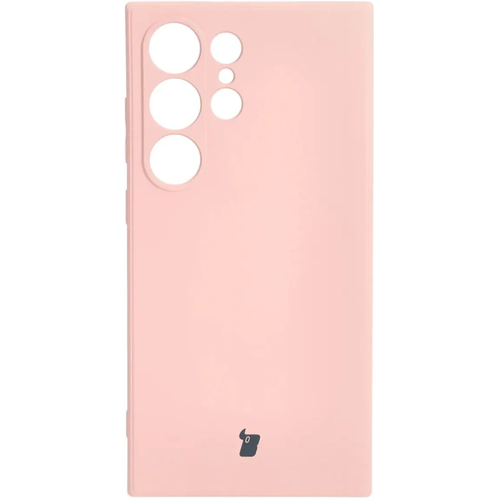 Etui Bizon Case Silicone Sq do Samsung Galaxy S24 Ultra jasnoróżowe