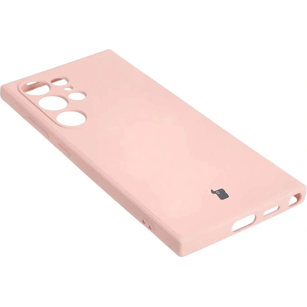 Etui Bizon Case Silicone Sq do Samsung Galaxy S24 Ultra jasnoróżowe