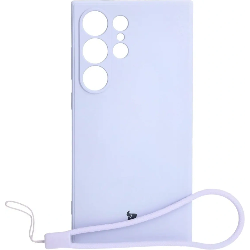 Etui Bizon Case Silicone Sq do Samsung Galaxy S24 Ultra jasnofioletowe