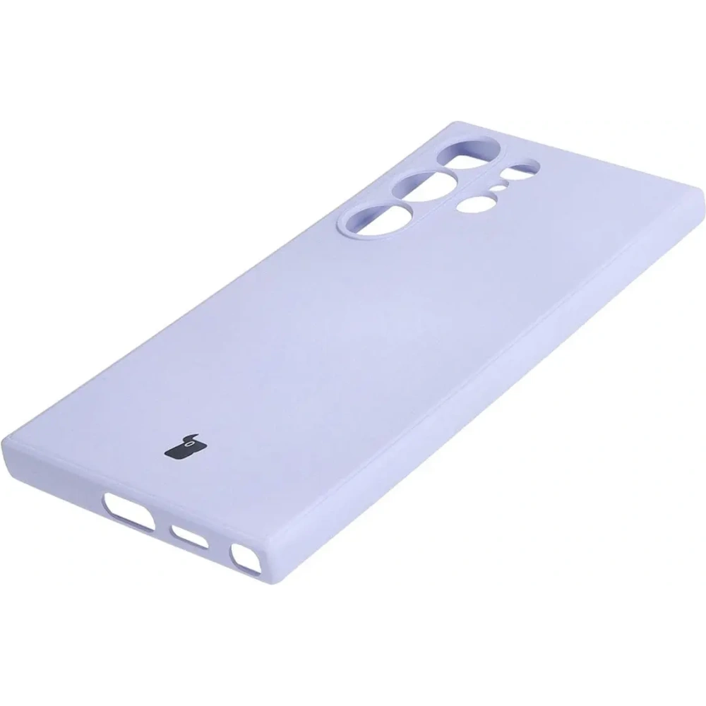 Etui Bizon Case Silicone Sq do Samsung Galaxy S24 Ultra jasnofioletowe