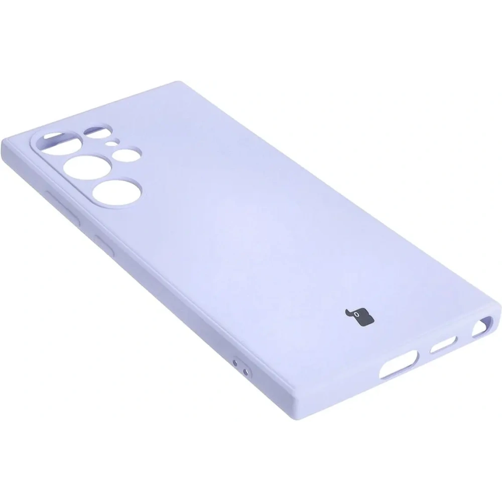 Etui Bizon Case Silicone Sq do Samsung Galaxy S24 Ultra jasnofioletowe