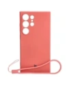 Etui Bizon Case Silicone Sq do Samsung Galaxy S24 Ultra špinavě růžová