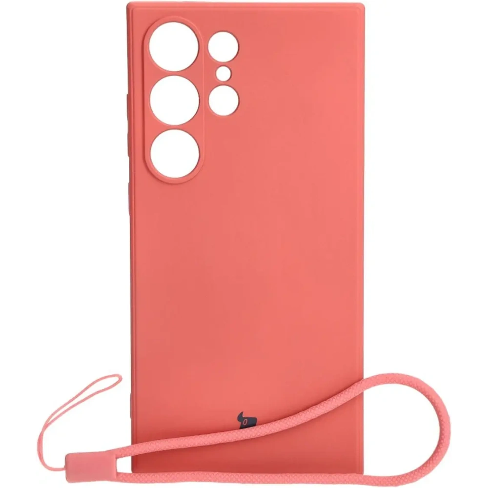 Etui Bizon Case Silicone Sq do Samsung Galaxy S24 Ultra brudny róż