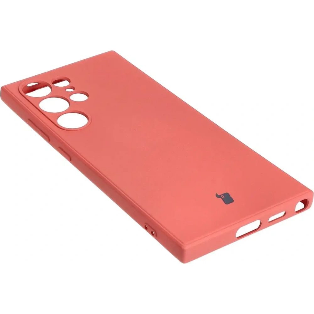 Etui Bizon Case Silicone Sq do Samsung Galaxy S24 Ultra brudny róż