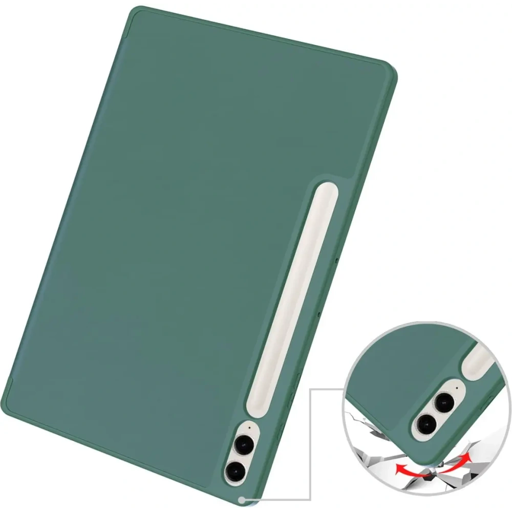 Etui Bizon Case Tab Lizard do Samsung Galaxy Tab S9 FE Plus ciemnozielone