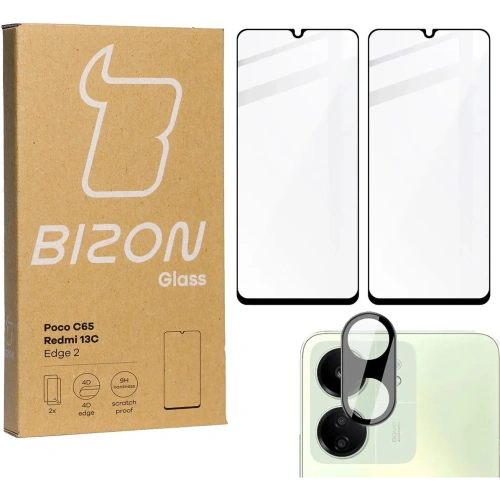 Kup BIZON Edge 2x Bildschirmglas + Kameraglas für Redmi 13C / Poco C65 - BIZ4003 - {ean13} - Sklep Home Screen