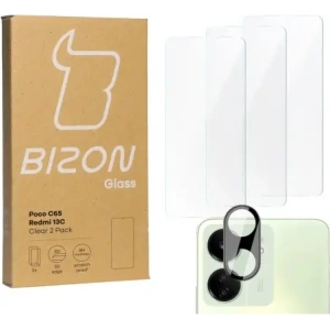 Kup BIZON Klar 3x Bildschirmglas + Kameraglas für Redmi 13C/Poco C65 - BIZ4004 - {ean13} - Sklep Home Screen