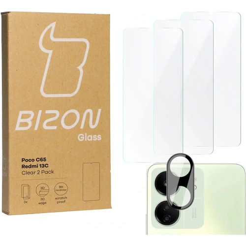 Kup BIZON Klar 3x Bildschirmglas + Kameraglas für Redmi 13C/Poco C65 - BIZ4004 - {ean13} - Sklep Home Screen