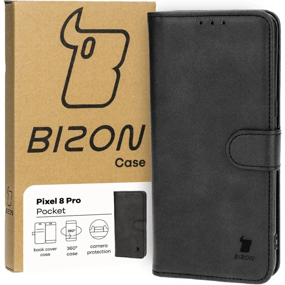 Etui z klapką Bizon Case Pocket do Google Pixel 8 Pro czarne
