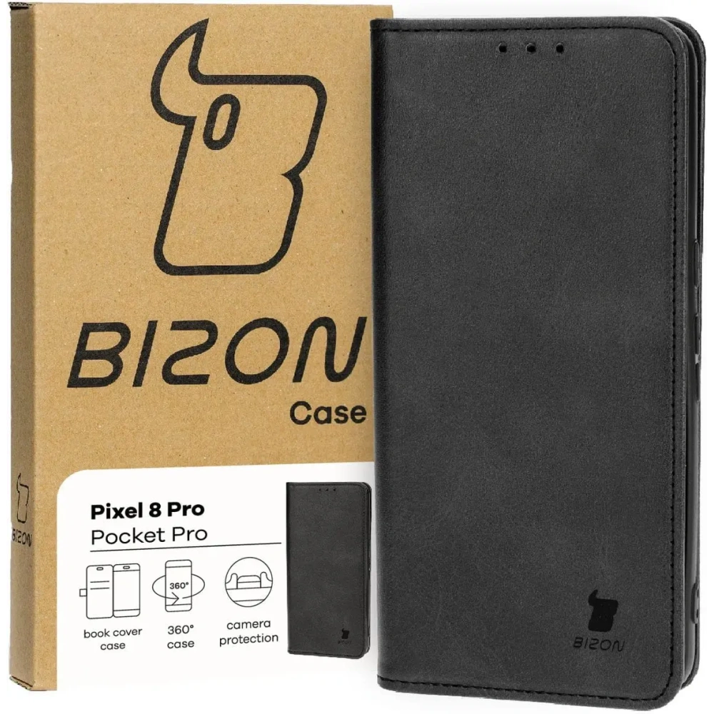 Etui z klapką Bizon Case Pocket Pro do Google Pixel 8 Pro czarne