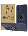Etui z uchwytem na palec Bizon Case Hybrid Ring do Motorola Moto G54 5G przydymione z granatową ramką