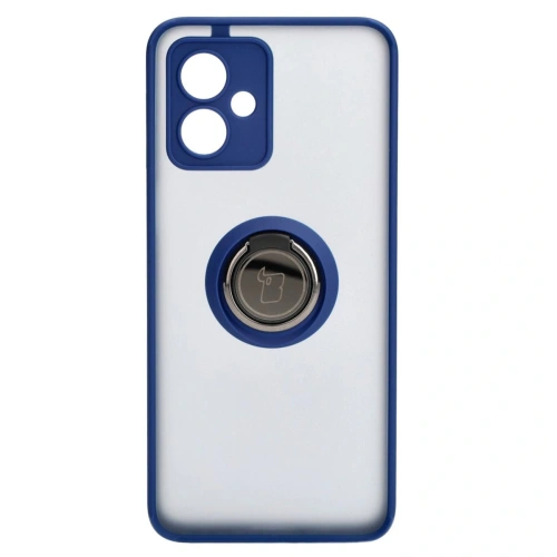 Kup Etui z uchwytem na palec Bizon Case Hybrid Ring do Motorola Moto G54 5G przydymione z granatową ramką - BIZ4012 - {ean13} - Sklep Home Screen