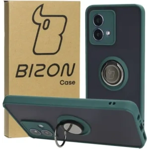 Buy Bizon Case Hybrid Ring Motorola Moto G84 5G smoky with a dark green frame - BIZ4015 - {ean13} - Home Screen Store Europe