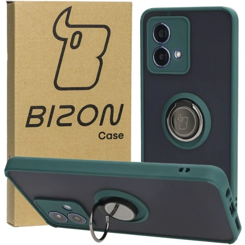 Kup Bizon Case Hybrid Ring Motorola Moto G84 5G fumuriu cu un cadru verde închis - BIZ4015 - {ean13} - Sklep Home Screen