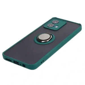 Kup Etui z uchwytem na palec Bizon Case Hybrid Ring do Motorola Moto G84 5G przydymione z ciemnozieloną ramką - BIZ4015 - {ean13} - Sklep Home Screen