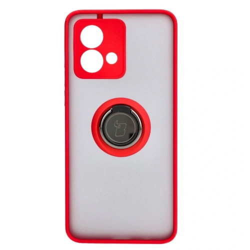 Kup Etui s úchopem na prst Bizon Case Hybrid Ring pro Motorola Moto G84 5G kouřové s červeným rámem - BIZ4016 - {ean13} - Sklep Home Screen