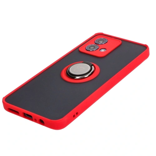 Kup Etui s úchopem na prst Bizon Case Hybrid Ring pro Motorola Moto G84 5G kouřové s červeným rámem - BIZ4016 - {ean13} - Sklep Home Screen