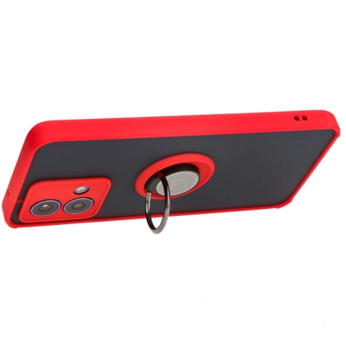 Kup Etui s úchopem na prst Bizon Case Hybrid Ring pro Motorola Moto G84 5G kouřové s červeným rámem - BIZ4016 - {ean13} - Sklep Home Screen