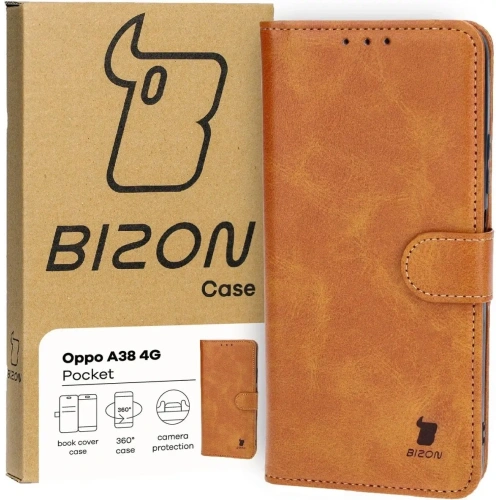 Kup Etui z klapką Bizon Case Pocket do Oppo A38 4G brązowe - BIZ4018 - {ean13} - Sklep Home Screen
